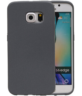 Grijs Zand TPU back case cover hoesje voor Samsung Galaxy S6 Edge