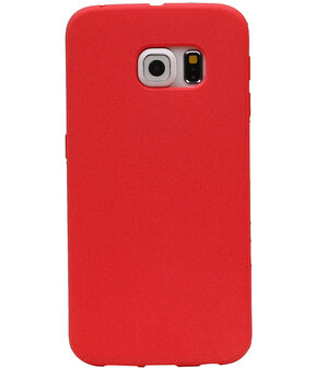 Rood Zand TPU back case cover hoesje voor Samsung Galaxy S6 Edge