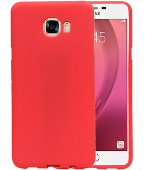 Rood Zand TPU back case cover hoesje voor Samsung Galaxy C7