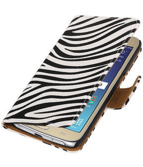 Zebra booktype wallet cover hoesje voor Samsung Galaxy J2 2016