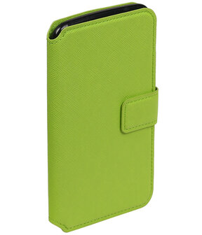 Groen LG K10 TPU wallet case booktype hoesje HM Book