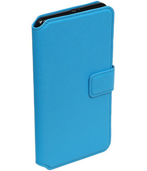 Blauw Huawei P9 TPU wallet case booktype hoesje HM Book