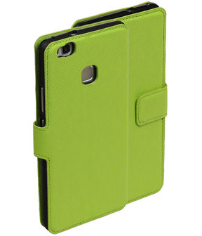 Groen Huawei P9 Lite TPU wallet case booktype hoesje HM Book