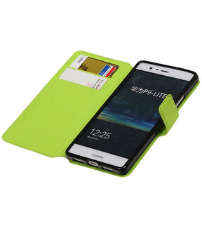 Groen Huawei P9 Lite TPU wallet case booktype hoesje HM Book