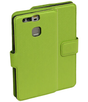 Groen Huawei P9 Plus TPU wallet case booktype hoesje HM Book