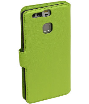 Groen Huawei P9 Plus TPU wallet case booktype hoesje HM Book