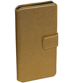 Goud Huawei P9 Plus TPU wallet case booktype hoesje HM Book