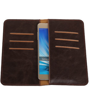 Mocca Pull-up Large Pu portemonnee wallet voor Samsung