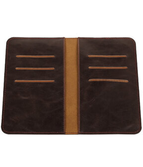 Mocca Pull-up Medium Pu portemonnee wallet voor LG