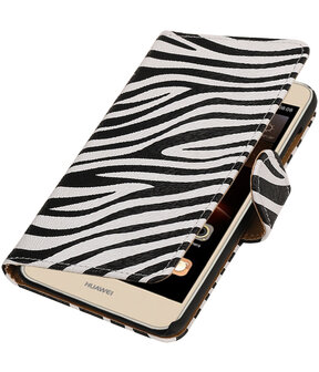 Zebra booktype wallet cover hoesje voor Huawei Y5 II