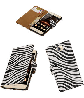 Zebra booktype wallet cover hoesje voor Huawei Y5 II