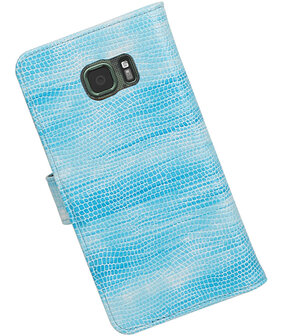 Turquoise Mini Slang booktype wallet cover hoesje voor Samsung Galaxy S7 Active