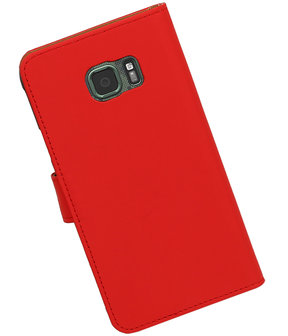 Rood Effen booktype wallet cover hoesje voor Samsung Galaxy S7 Active