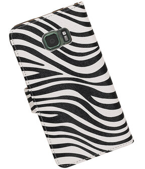 Zebra booktype wallet cover hoesje voor Samsung Galaxy S7 Active