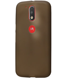 Motorola Moto G4 Play Cover Hoesje Transparant Grijs