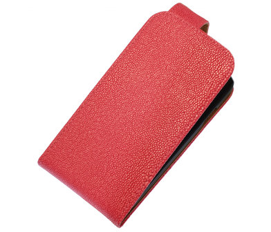 Roze Ribbel Classic flip case cover hoesje voor Apple iPhone 6 / 6s