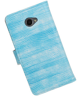 Turquoise Mini Slang booktype wallet cover hoesje voor LG K5