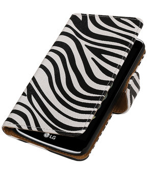 Zebra booktype wallet cover hoesje voor LG K5