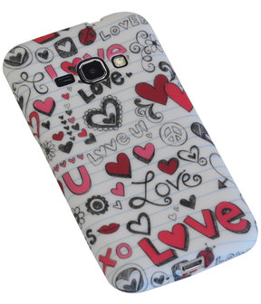 Love TPU back case cover hoesje voor Samsung Galaxy J1 2016