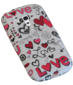 Love TPU back case cover hoesje voor Samsung Galaxy S3 Mini I8190