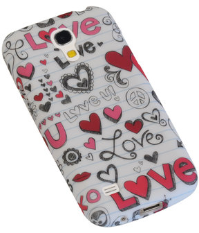 Love TPU back case cover hoesje voor Samsung Galaxy S4 Mini I9190