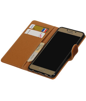 Bruin Pull-Up PU booktype wallet hoesje voor Samsung Galaxy C5