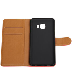 Rood Pull-Up PU booktype wallet hoesje voor Samsung Galaxy C5