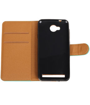 Groen Pull-Up PU booktype wallet hoesje voor Huawei Y3 II