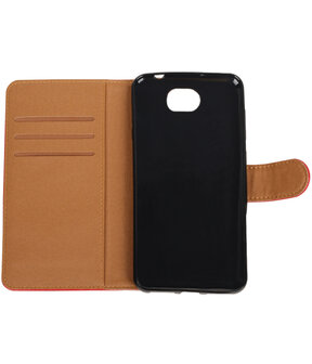 Rood Pull-Up PU booktype wallet hoesje voor Huawei Y5 II