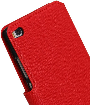 Rood Huawei P8 TPU wallet case booktype hoesje HM Book