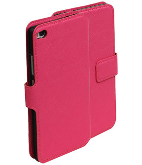 Roze Huawei P8 TPU wallet case booktype hoesje HM Book