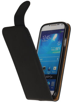Zwart Effen Classic TPU flip case hoesje voor Samsung Galaxy S5