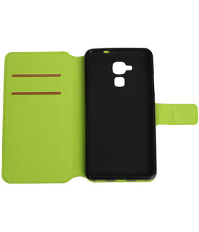 Groen Huawei Honor 5c TPU wallet case booktype hoesje HM Book