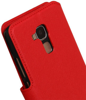 Rood Huawei Honor 5c TPU wallet case booktype hoesje HM Book