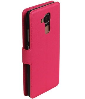 Roze Huawei Honor 5c TPU wallet case booktype hoesje HM Book