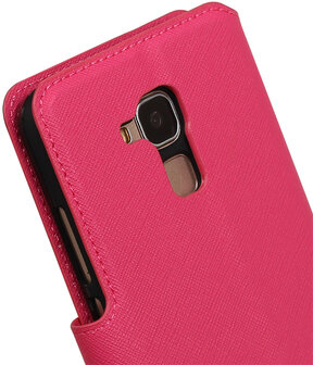 Roze Huawei Honor 5c TPU wallet case booktype hoesje HM Book