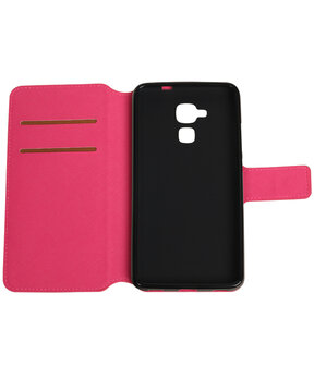 Roze Huawei Honor 5c TPU wallet case booktype hoesje HM Book