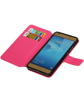 Roze Huawei Honor 5c TPU wallet case booktype hoesje HM Book