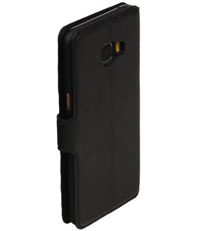 Zwart Samsung Galaxy C5 TPU wallet case booktype hoesje HM Book