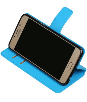 Blauw Samsung Galaxy C5 TPU wallet case booktype hoesje HM Book