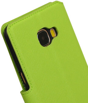 Groen Samsung Galaxy C5 TPU wallet case booktype hoesje HM Book