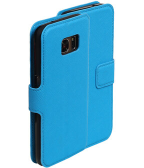 Blauw Samsung Galaxy S7 TPU wallet case booktype hoesje HM Book