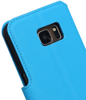 Blauw Samsung Galaxy S7 TPU wallet case booktype hoesje HM Book