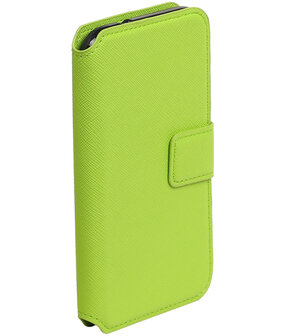 Groen Samsung Galaxy J1 2016 TPU wallet case booktype hoesje HM Book