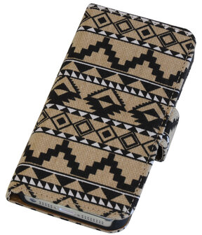 Tegel booktype wallet cover hoesje voor Apple iPhone 5 / 5s / SE