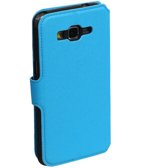 Blauw Samsung Galaxy Grand Prime G530 TPU wallet case booktype hoesje HM Book