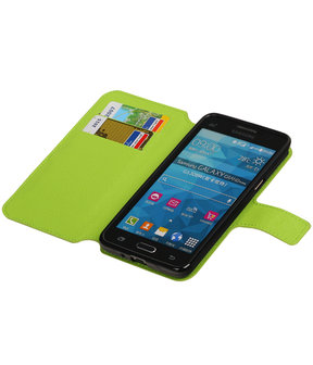 Groen Samsung Galaxy Grand Prime G530 TPU wallet case booktype hoesje HM Book