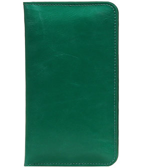 Groen Pull-up Medium Pu portemonnee wallet voor LG