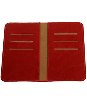 Rood Pull-up Medium Pu portemonnee wallet voor Microsoft