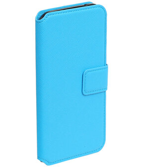 Blauw Samsung Galaxy E5 TPU wallet case booktype hoesje HM Book